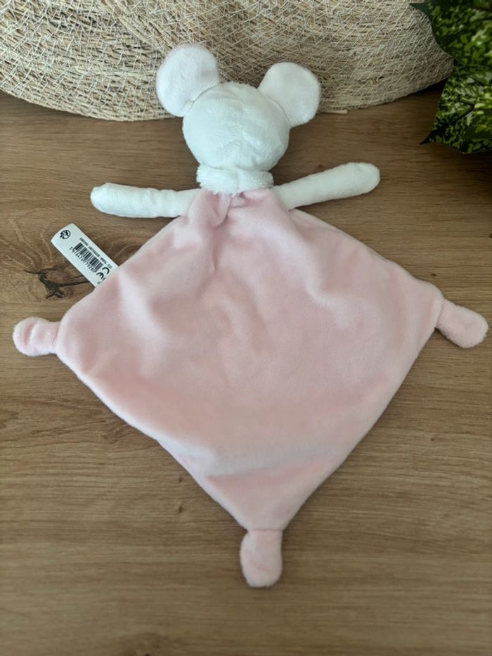 Neuf doudou plat souris rose oiseau tex baby - photo numéro 3