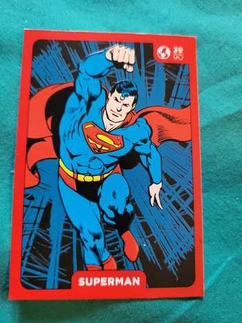 Carte Héros DC Auchan 2022 n° 39/90  Superman