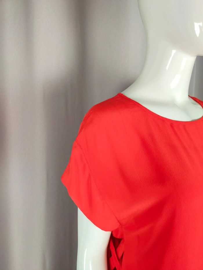 Robe rouge 100 % soie – Bel Air – Taille 2 - photo numéro 11