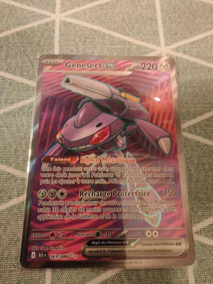 Carte pokémon Genesect full art 161 foudre noire - photo numéro 3