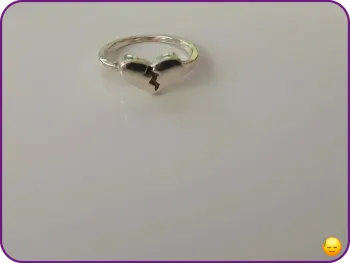 Bague coeur en acier inoxydable