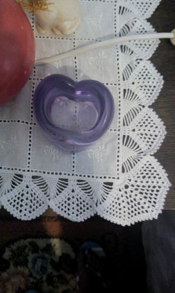 Porte portable cœur violet