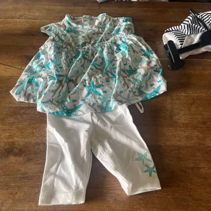 Ensemble fille 12 mois neuf coquillages