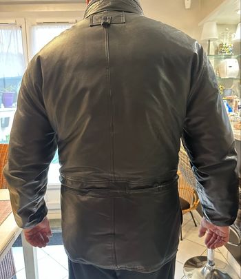 Blouson cuir noir Lothars homme