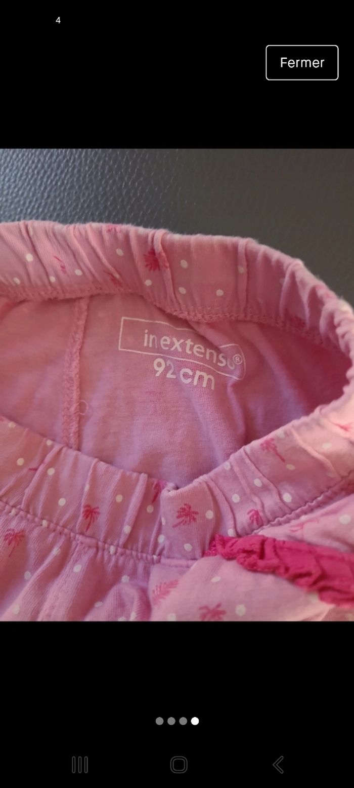 Ensemble short + tee-shirt fille 2 ans - photo numéro 4