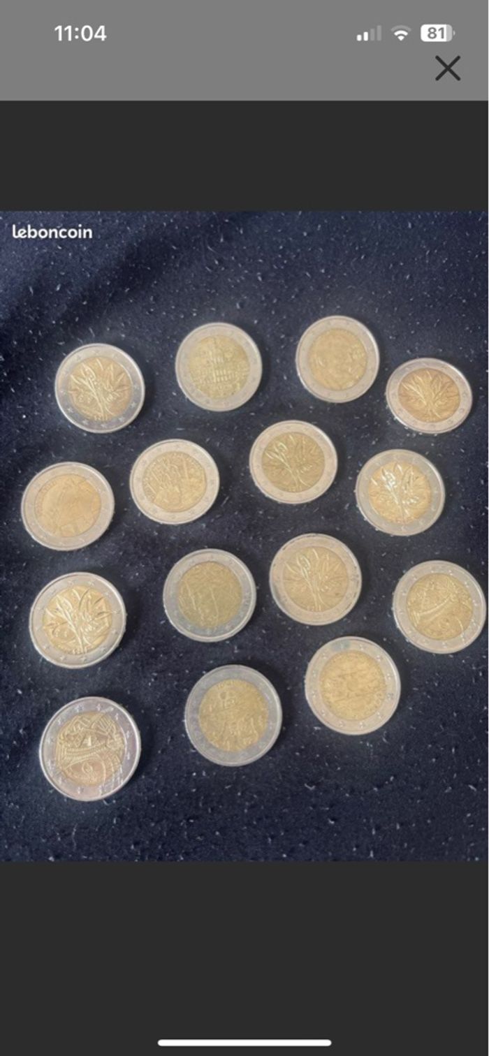 15 pièces de monnaie