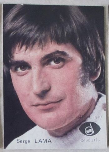 Carte de collection Serge Lama 7 x 5 cm