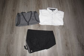 ENSEMBLE 3 PIÈCES GARÇON : CHEMISE + GILET + JEAN - TAPE A L’ŒIL - 8 ANS - n°01