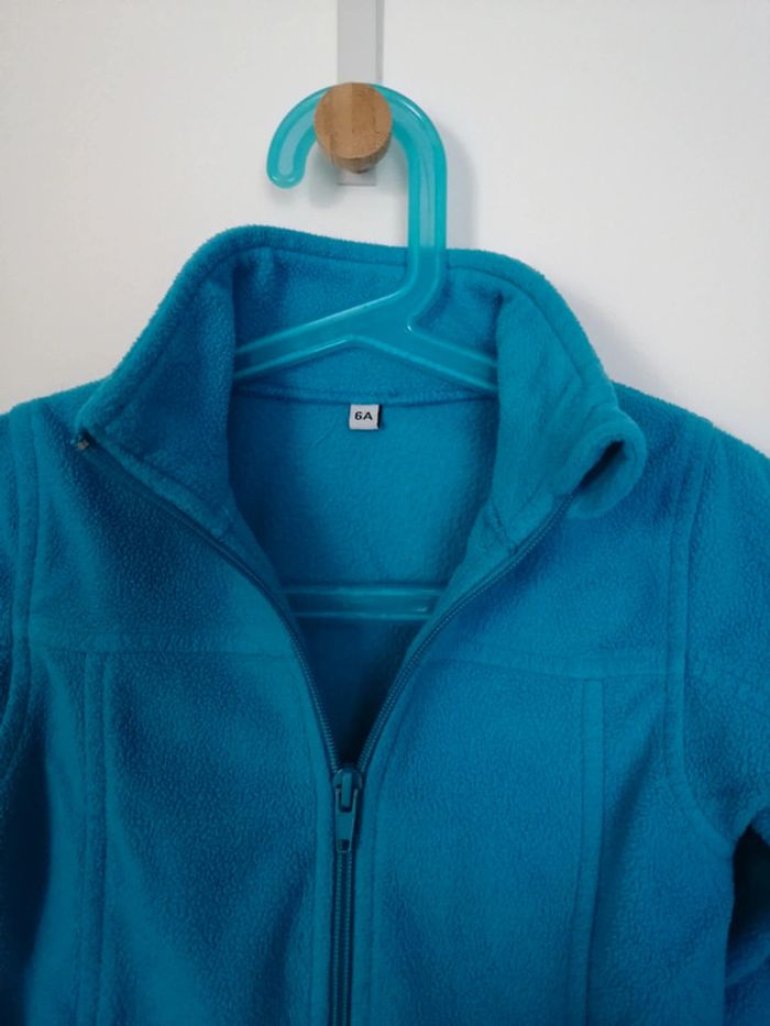 Gilet zippé polaire 6 ans Turquoise - photo numéro 3