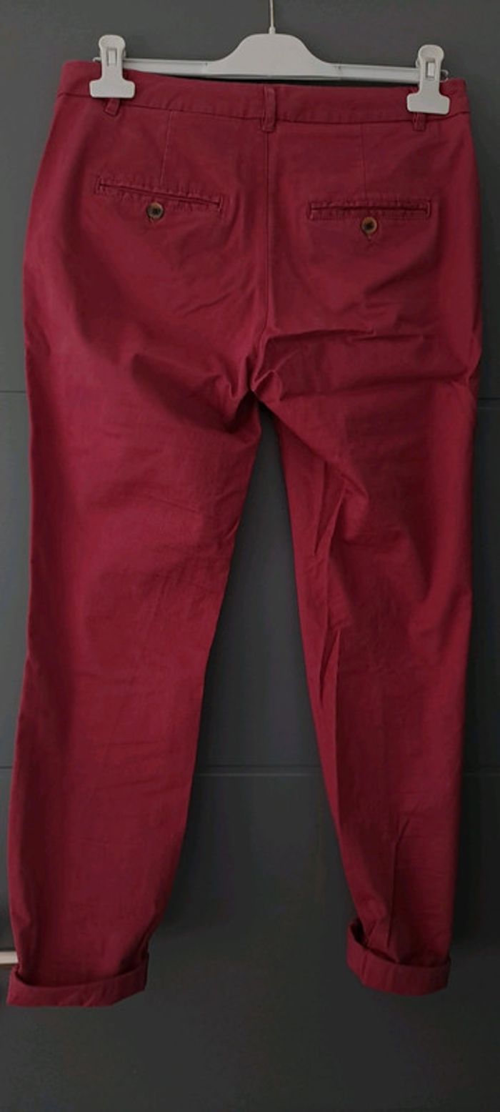 Pantalon chino bordeaux - photo numéro 2