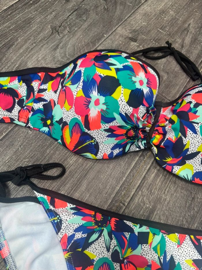 Maillot de bain fleuri tropical taille L - photo numéro 2
