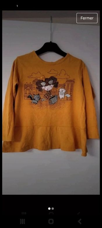 Tee-shirt manche longue fille 12/18 mois