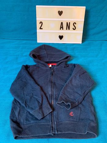 Hoodie gilet à capuche Petit bateau 24 mois