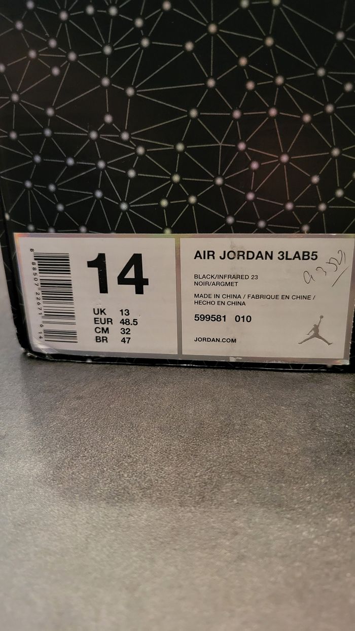 Air Jordan 5 Retro 3Lab5 Infrared Black Infrared 23 - 599581010 - Size : 48.5 🌈🌈 - photo numéro 10