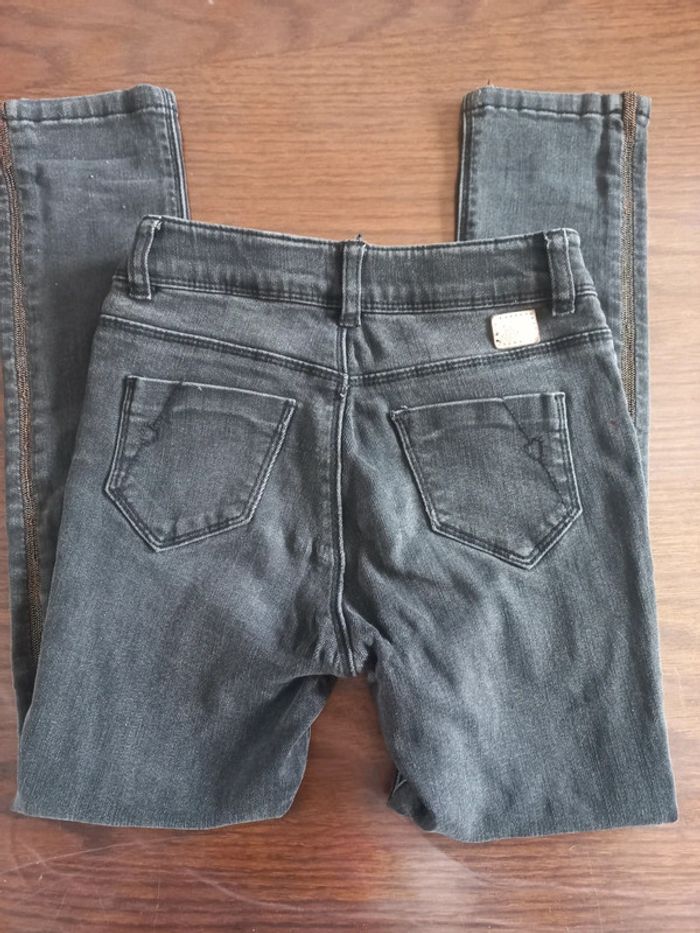 Jeans noir ikks slim fit 7-8ans - photo numéro 2