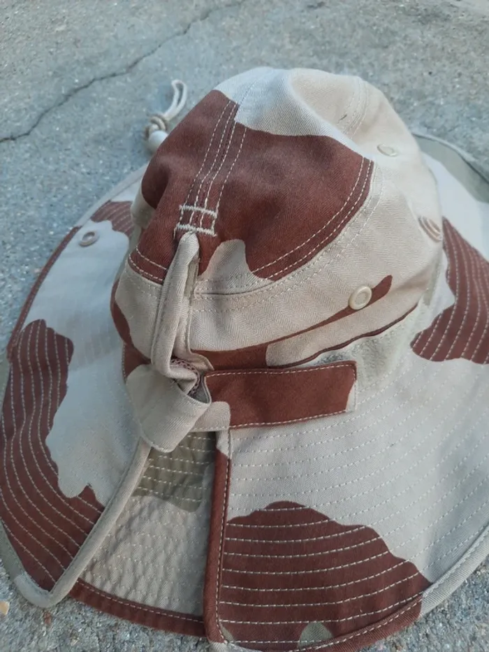 Chapeau militaire camouflage sable désert - photo numéro 9