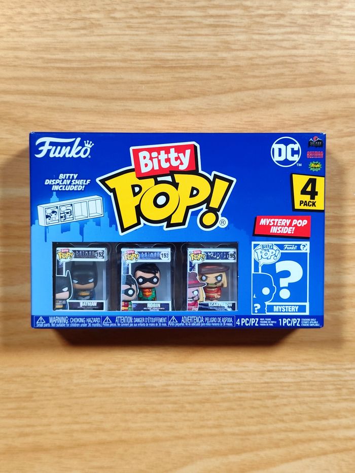 Boîte 4 Funko Bitty Pop! - DC Comics - Batman, Robin & Scarecrow - photo numéro 1