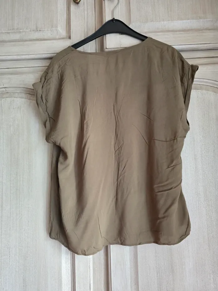 Blouse kaki camaïeu taille 42 - photo numéro 4
