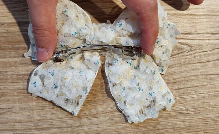 Adorable rubain nœud avec clips - photo numéro 3