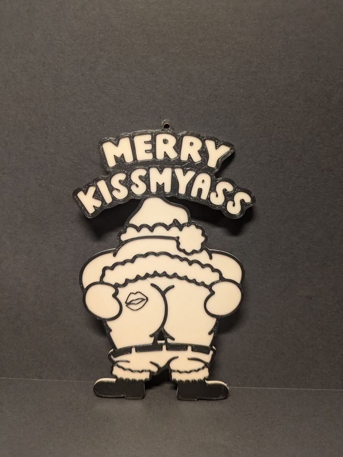 Décoration de sapin humoristique – “Merry Kissmyass” - photo numéro 4