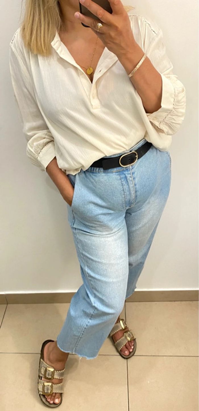 🩵Blouse crème Vila fluide Taille 46 - photo numéro 5