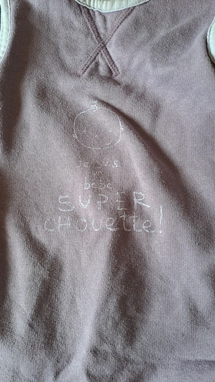 💚Pyjama Salopette velours bébé  "Super chouette" Taille 2 ans - photo numéro 3