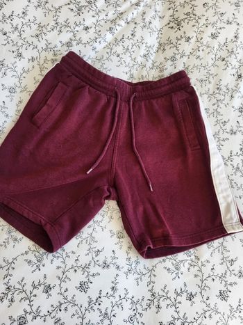 Bermuda short molleton XS bordeaux et blanc H&M Divided