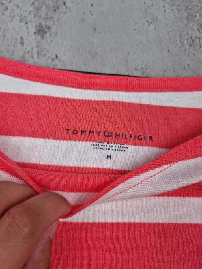 Top marinière Tommy Hilfiger rayé rose/blanc neuf avec étiquette - photo numéro 7
