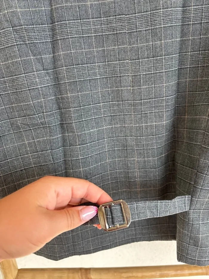 Gilet de costume gris foncé à carreaux taille 50/52 ODB - photo numéro 6