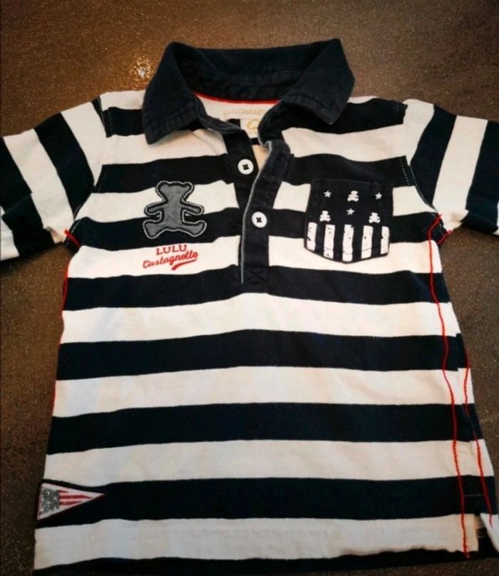 T-shirt polo à manches longues bébé garçon 2 ans Lulu Castagnette - photo numéro 2