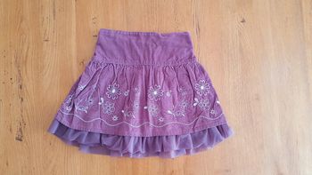 Jupe en velours violette 12 mois