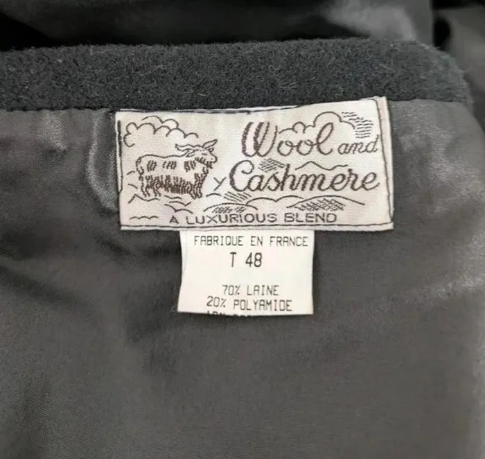 Manteau long en laine et cachemire - taille 46/48 - photo numéro 4