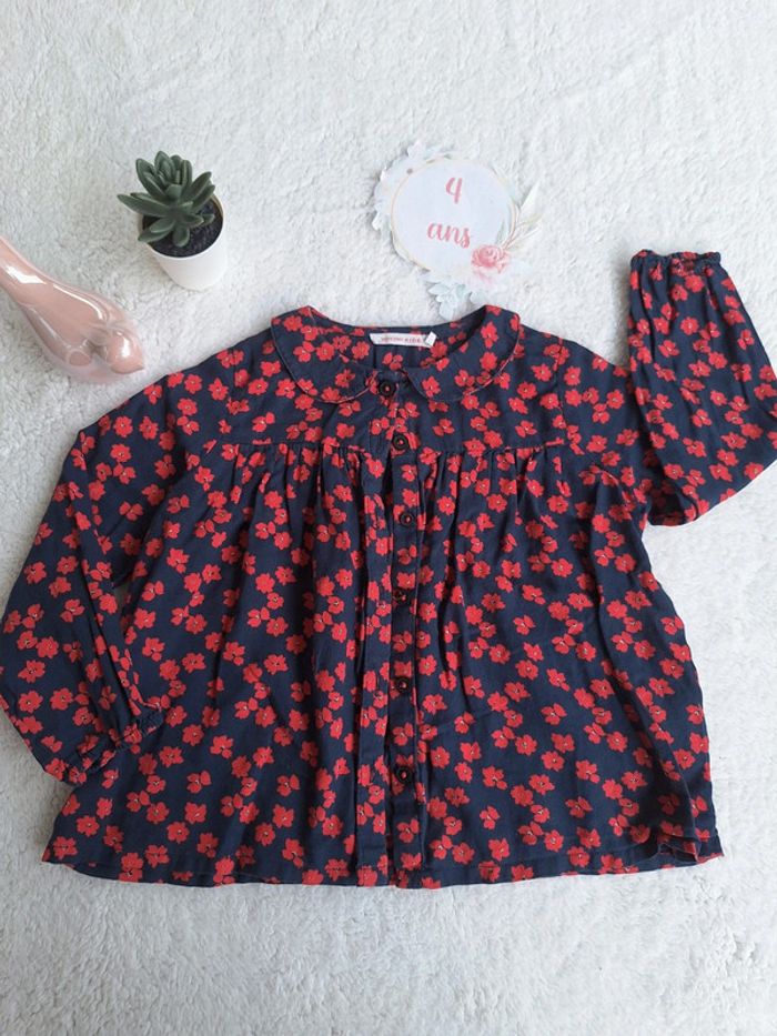 Blouse marine et rouge