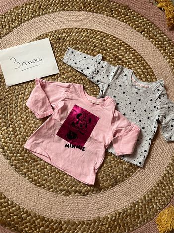 2 tee shirt manches longues Mickey