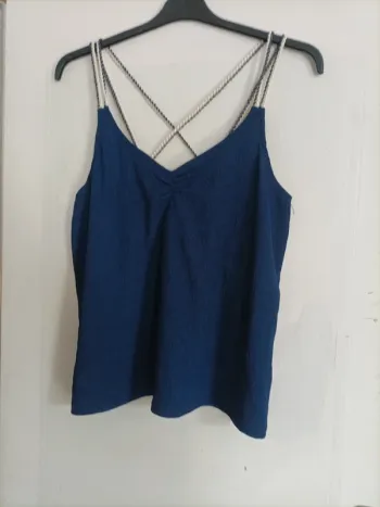 Débardeur femme double bretelles croisées