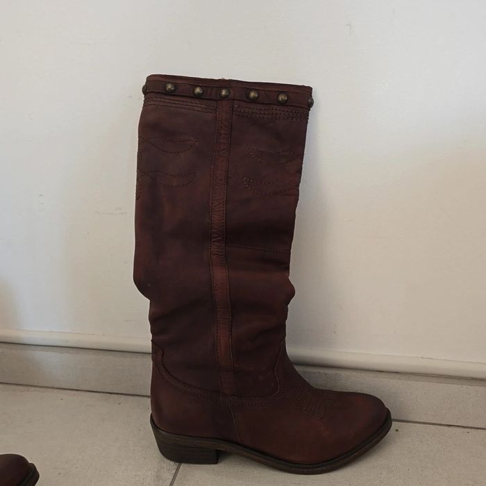Bottes style santiags marron - photo numéro 4