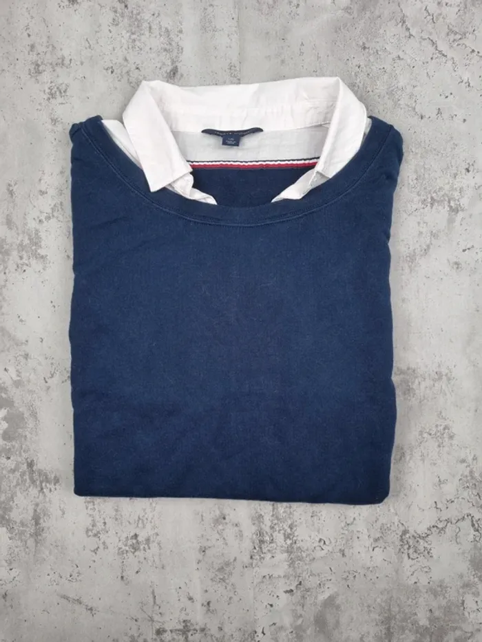 Sweat effet superposé Tommy Hilfiger bleu marine, L Femmes - photo numéro 2