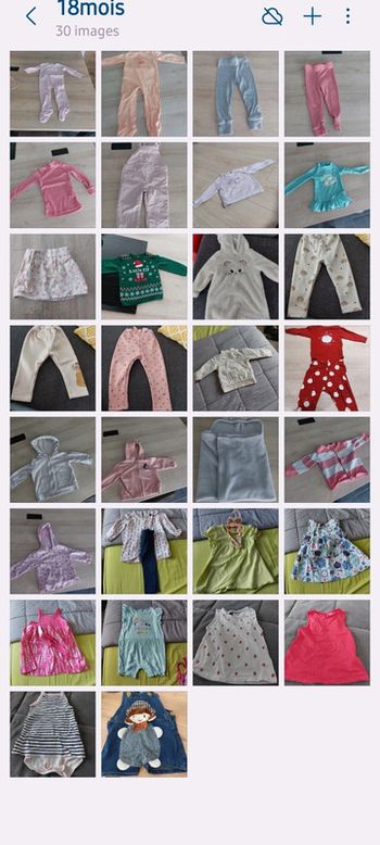 Lot de vêtements 18mois fille
