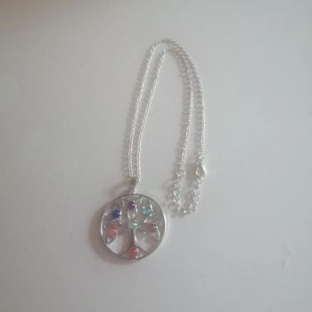 🌸Collier chaîne argenté et pendentif arbre de vie "Boutique arbre de vie" 🌸