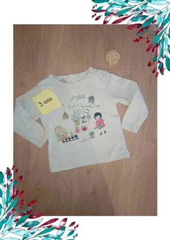 Tee shirt manches longues 3 ans fille