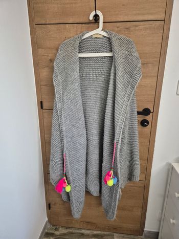 Gilet oversize gris cocooning Mino Du Sud taille unique