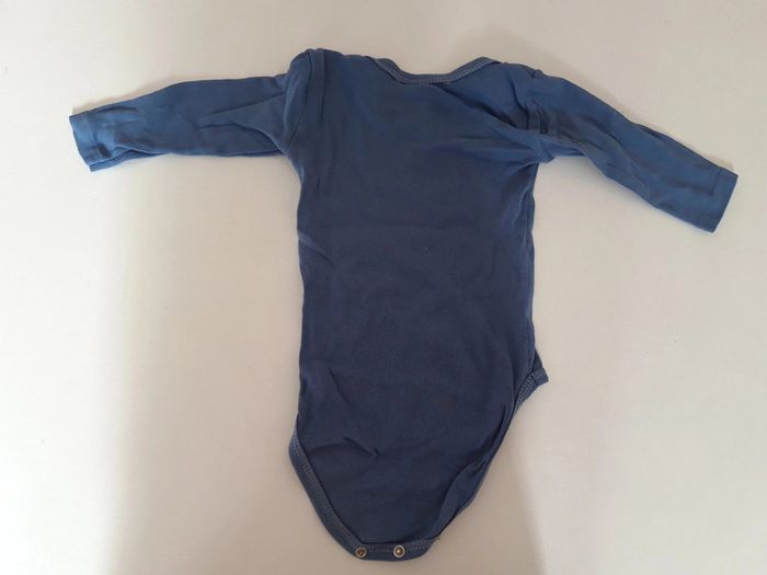 Body Absorba bleu foncé manches longues 9 mois 70 cm 100% coton - photo numéro 2