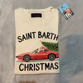 MC2 Saint Barth - Tee-shirt manches longues "Christmas Ferrari" Beige, taille XL