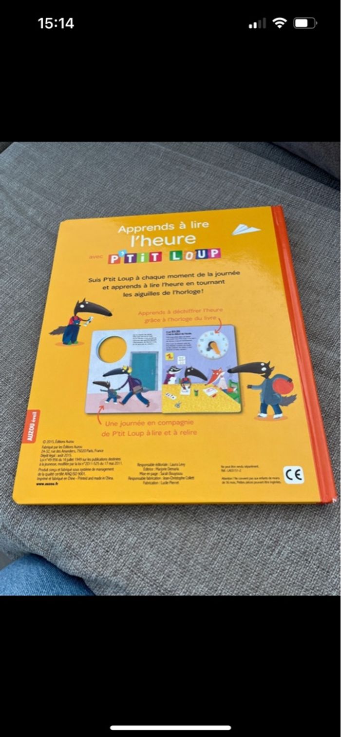 P’tit loup apprends à lire l’heure - photo numéro 2
