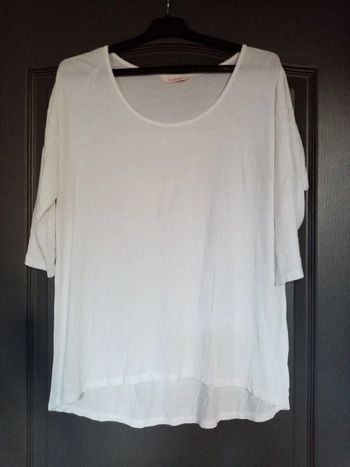 Haut oversize M3/4 blanc 44/XXL - Camaïeu