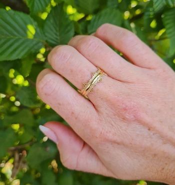 Bague couronne plaqué or 18k taille 56 neuve