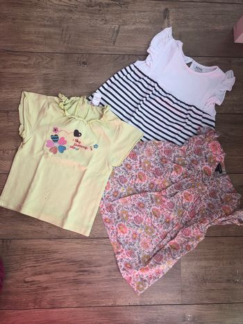 Lot 3 t shirt MC 18 mois