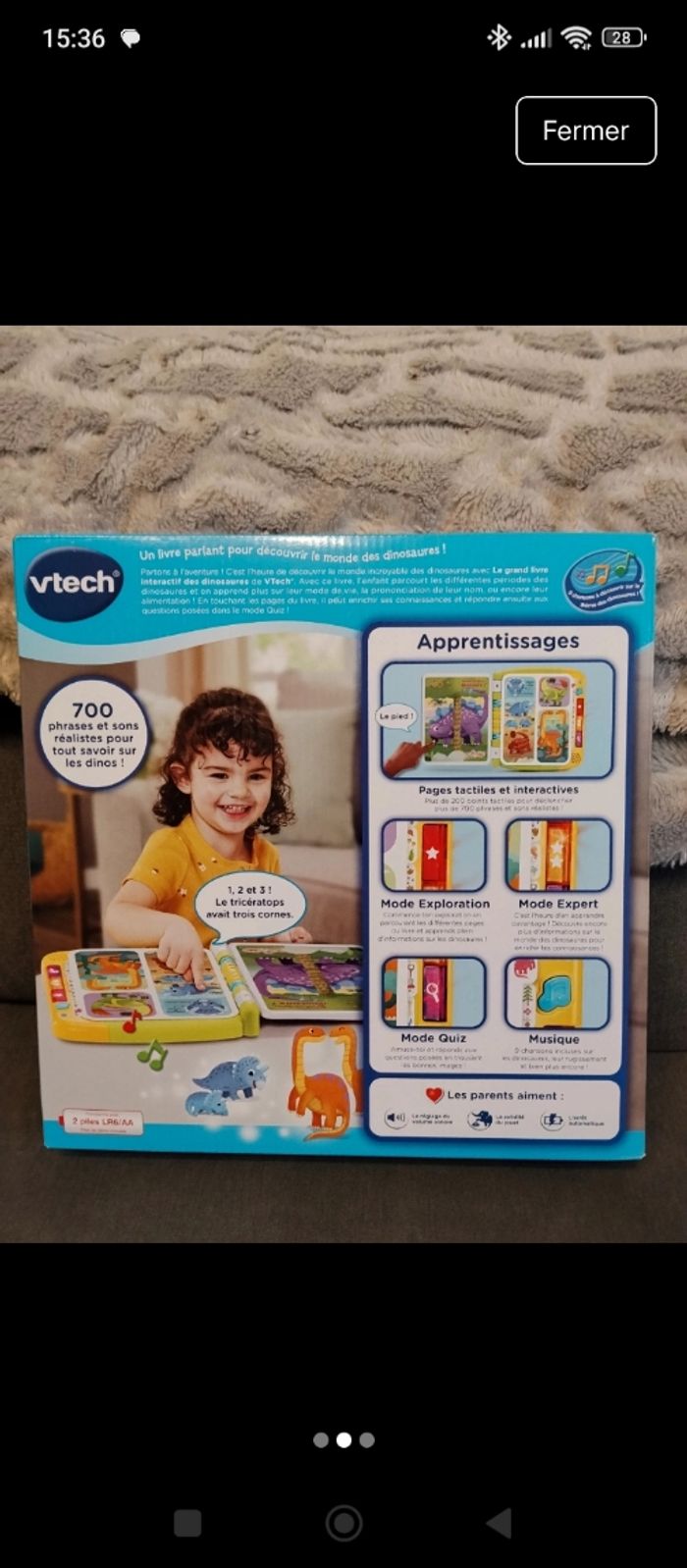 Le grand livre interactif des dinosaures VTech - photo numéro 2
