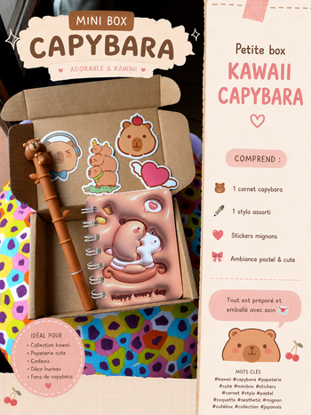🌸 Mini box kawaii capybara 🌸