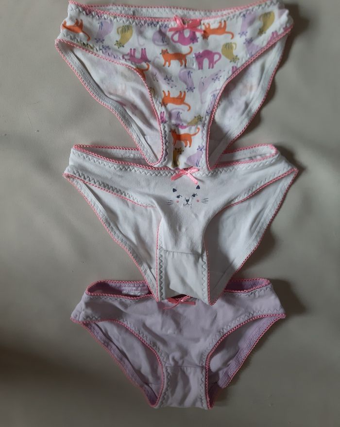 lot de 3 culottes fille DPAM - chats - 2 ans - 92 cm - photo numéro 2